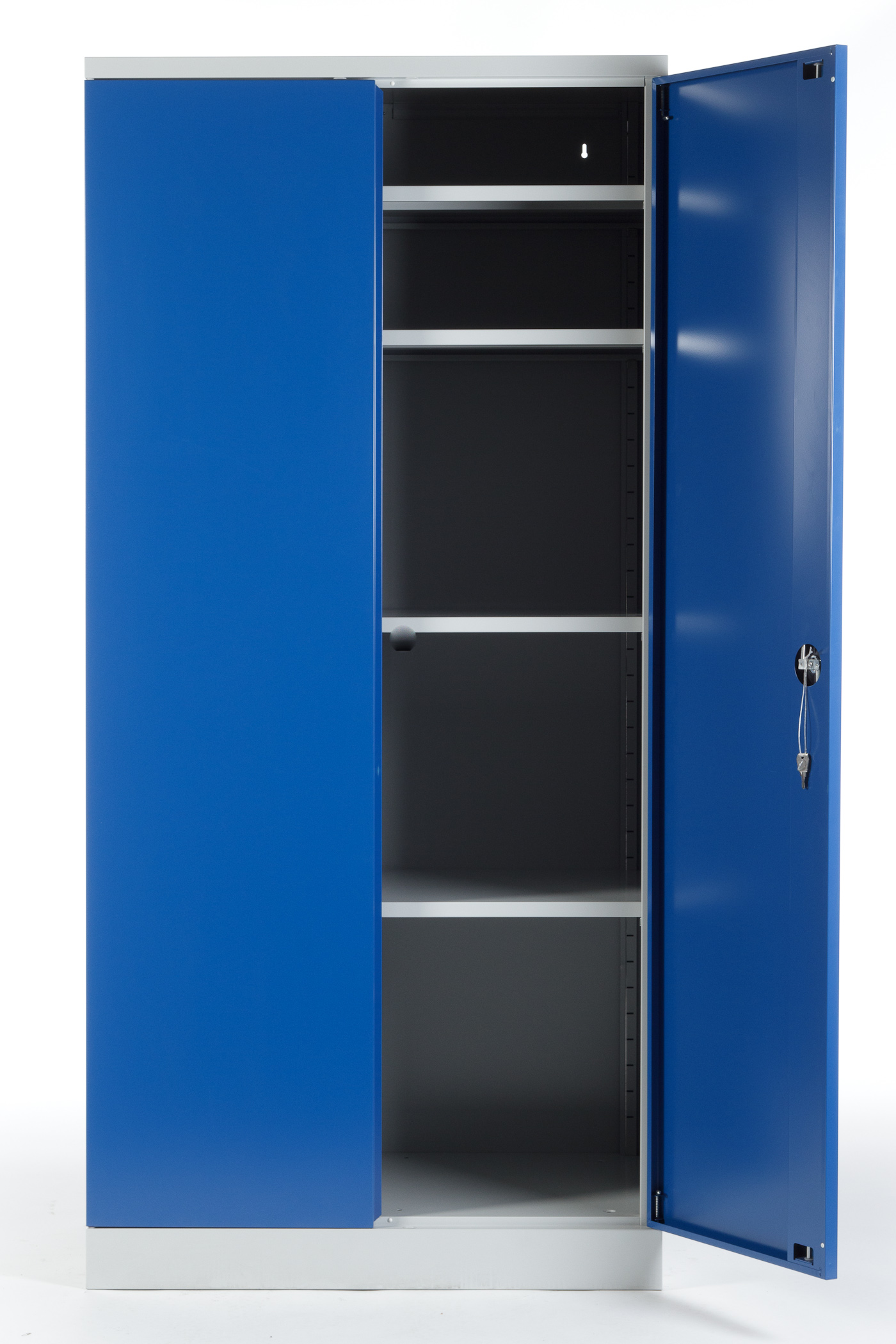 XL Stahlschrank Flügeltürschrank Blechschrank Stahlblech Schrank blau